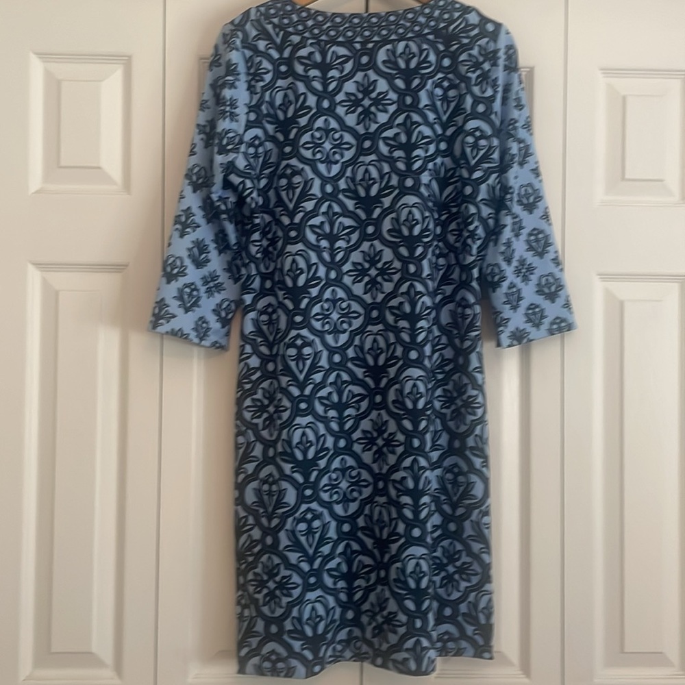 Gretchen Scott Designs Blue and Black Patterned Dress - Picture 6 of 14
